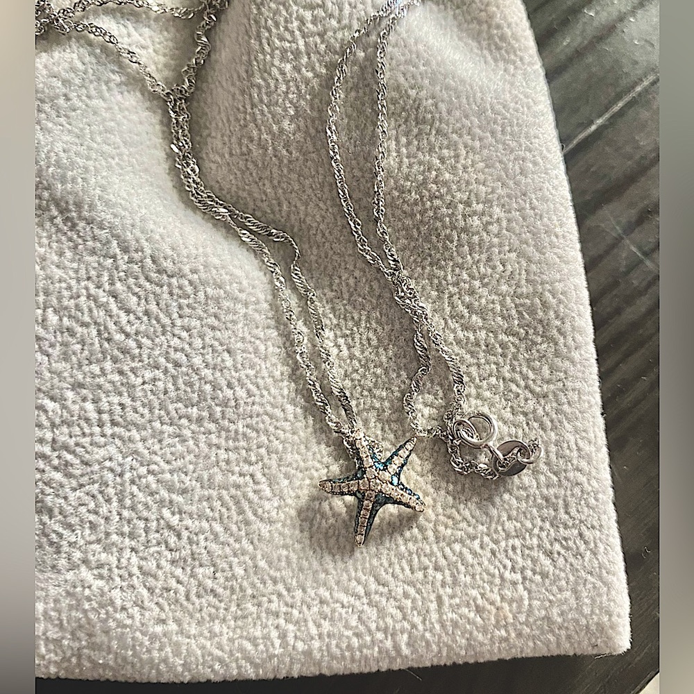 Diamond Starfish Necklace